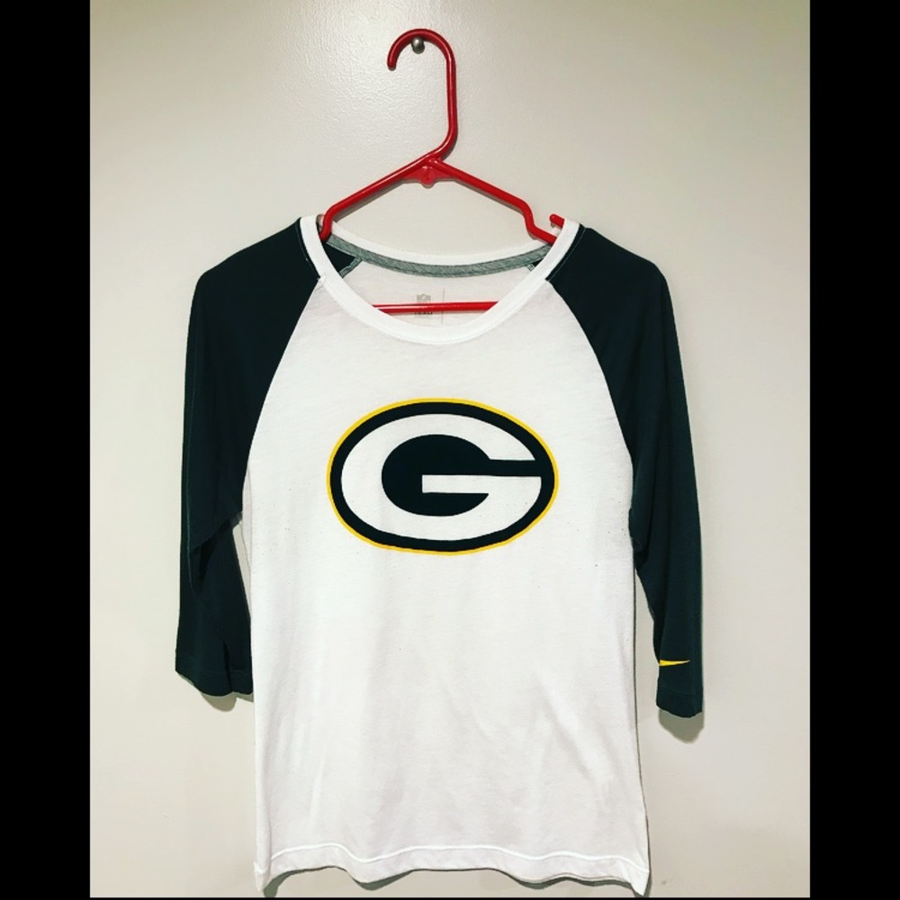 Green Bay Packers Nike 3/4 length cotton shirt